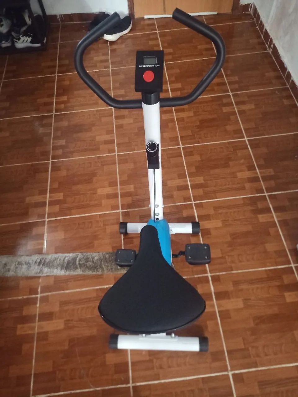 Bicicleta Ergométrica Vertical - Azul | Ótimo Estado - Foto 4