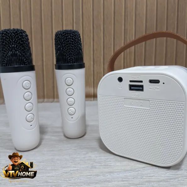 Caixinha Karaoke 2 Microfones Bluetooth + Entrega Grátis - Foto 2