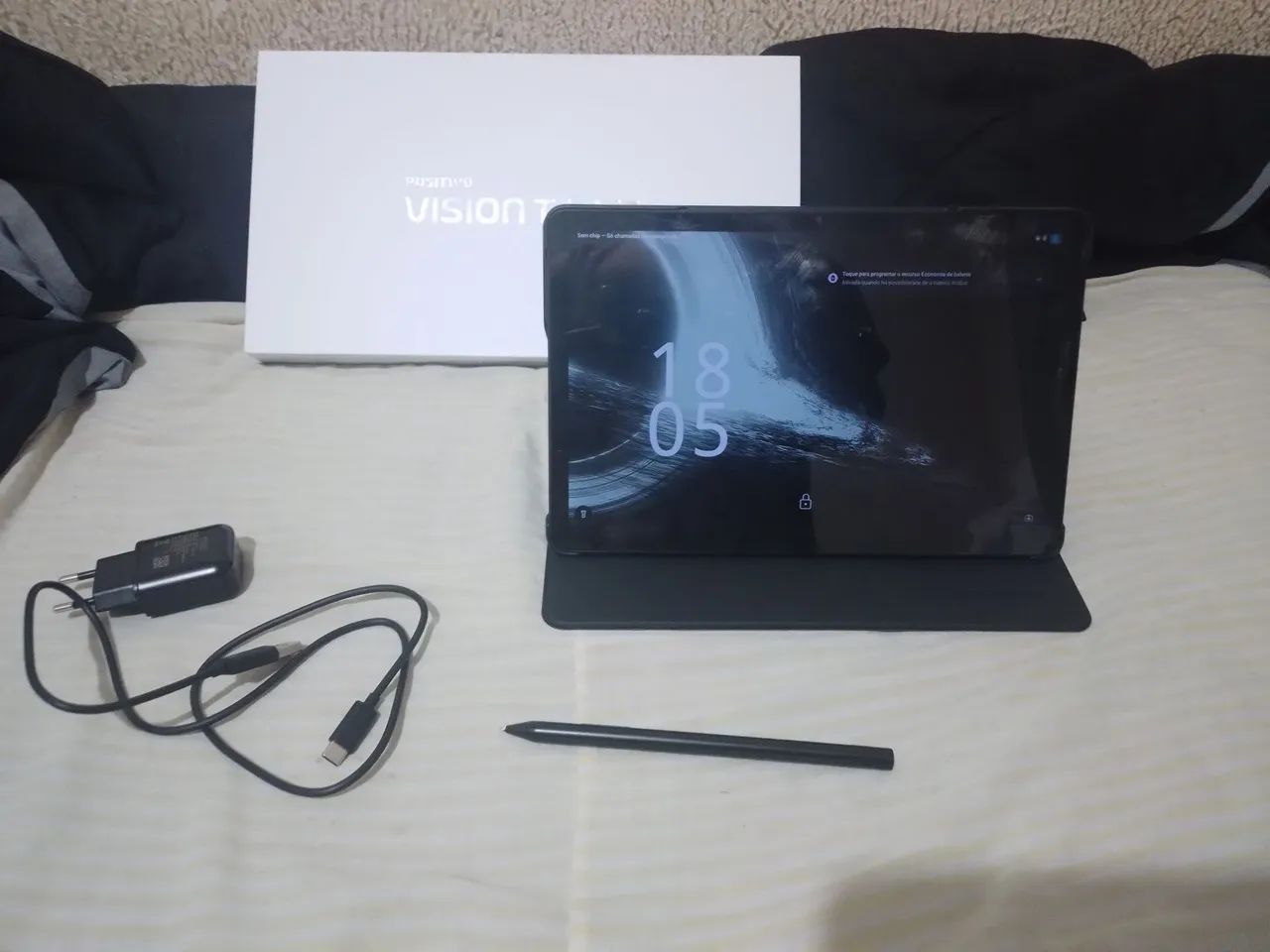 Tablet Positivo Vision Tab 11 - Na caixa.