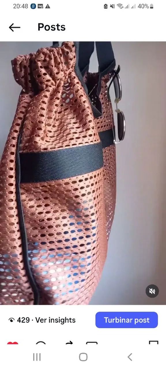 Bolsa em tela - Foto 3