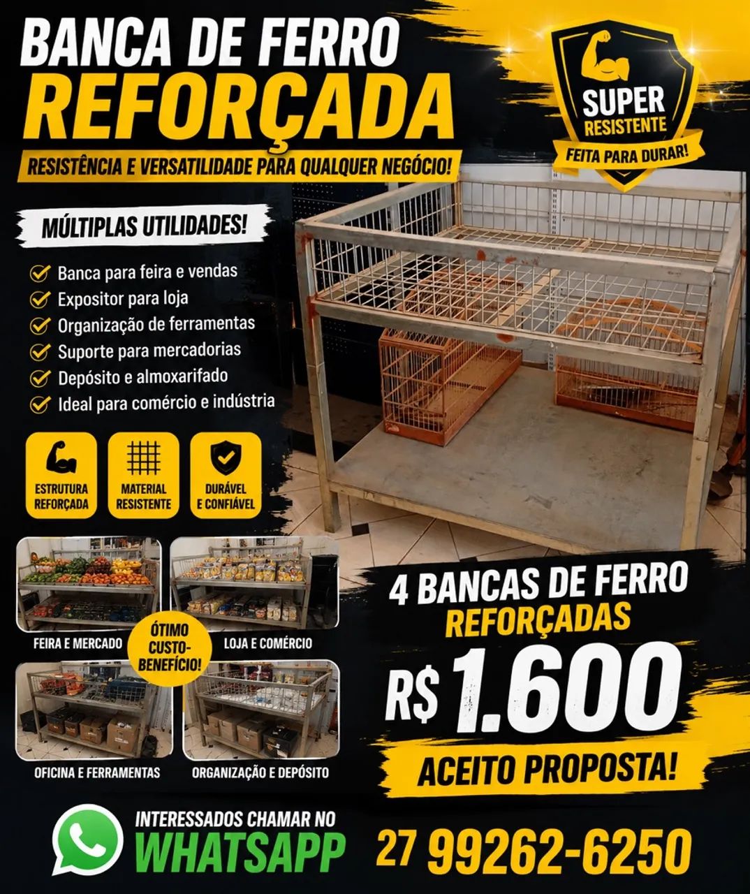 BANCADAS DE FERRO REFORÇADAS