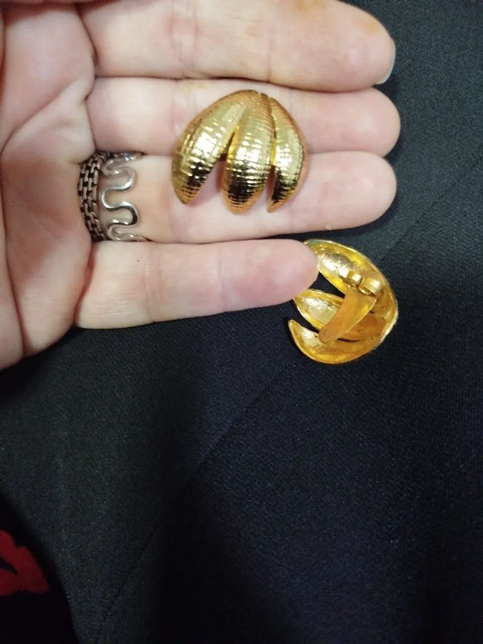 Brinco Gazin, foliados a ouro 18k