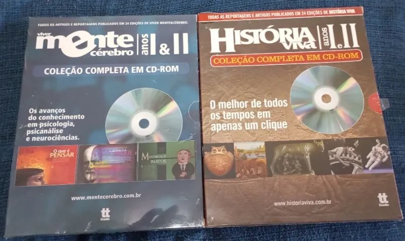 CD Rom Viver Mente E Cérebro E História Viva Anos 1 E 2 ( Lacrado )
