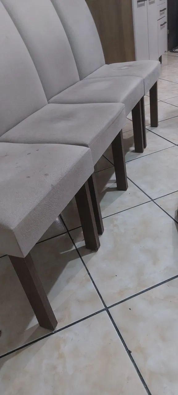 Conjunto Sala De Jantar Mesa 160x80cm Tampo Mdf - Foto 4