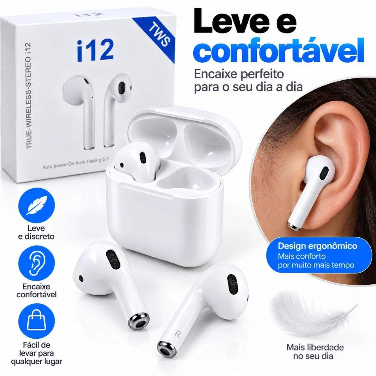 Fone bluetooth i12  - Foto 5