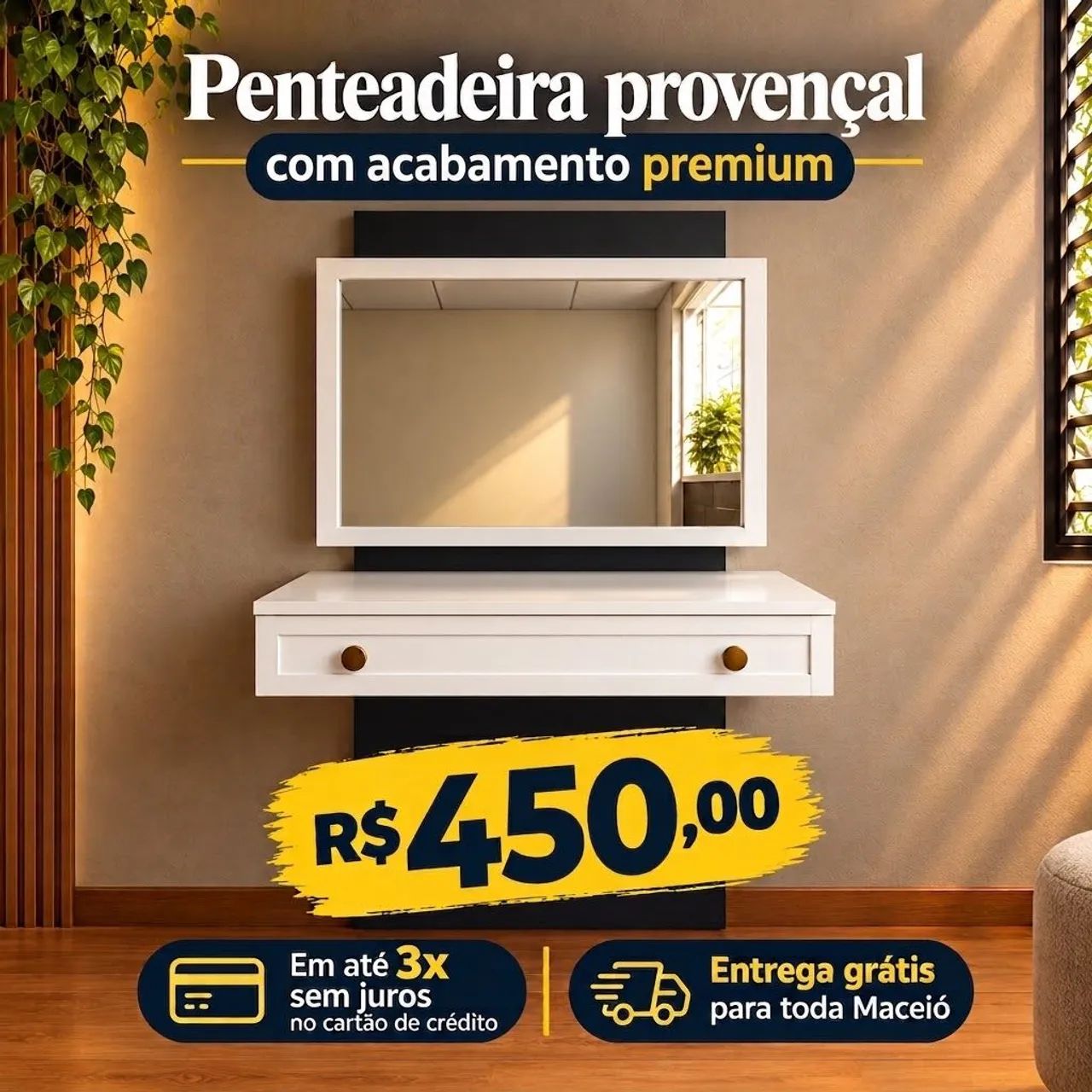 Penteadeira com espelho!