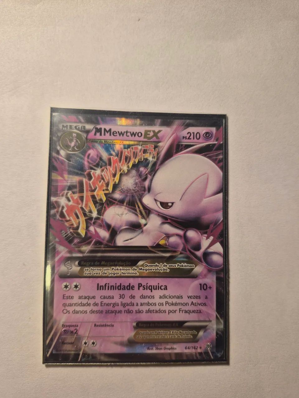 M Mewtwo-EX 64/162 Holo NM(ano 2016) - Foto 3