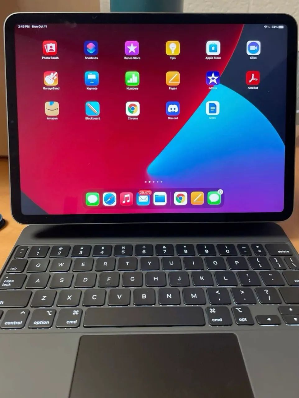 Apple Magic Keyboard original para iPad Air Pro de 11 polegadas - Inglês (EUA) - Preto - Foto 3