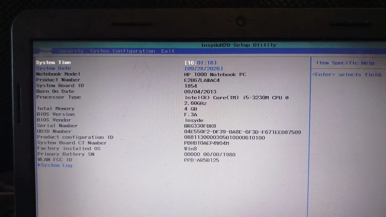 Notebook HP1000