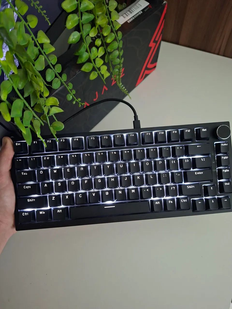Teclado Mecânico Ajazz AK820 75% com Knob - Switch Red - Foto 2