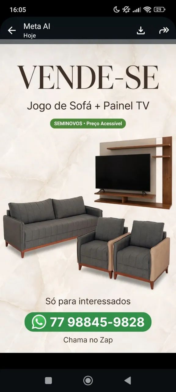 jogo de sofá mais painel  - Foto 2