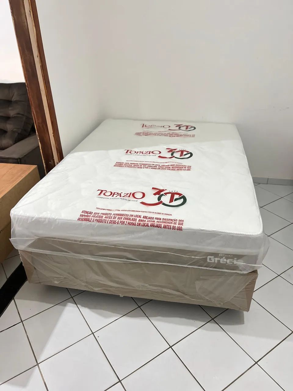 Cama Box Casal Molas Ensacadas Topázio Grécia (Nova/Lacrada) - Foto 2