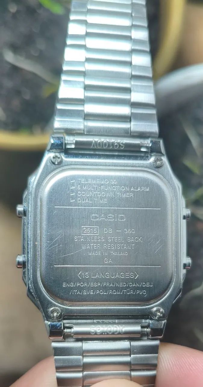 Relógio Casio Databank DB-360 Digital Prateado - Funcionando - Foto 3