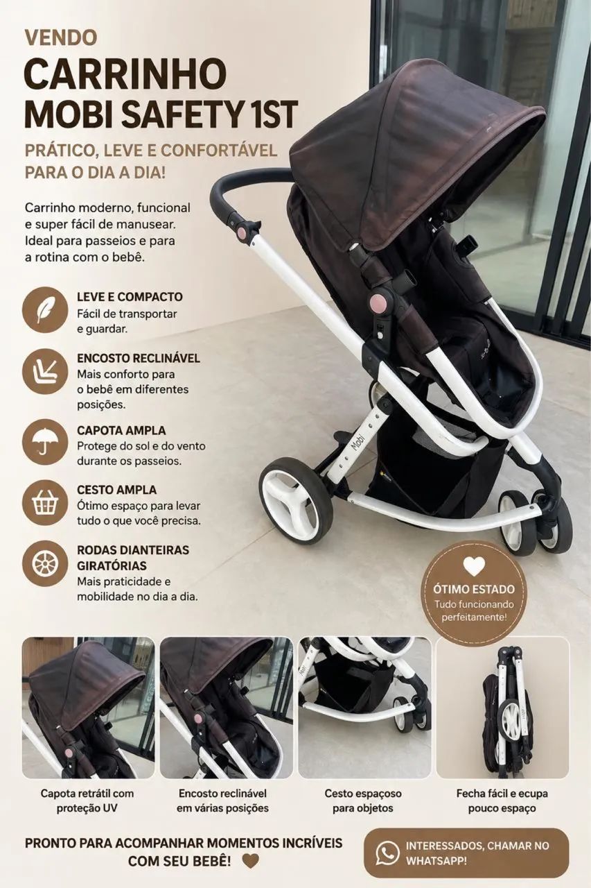 Carrinho de bebê + bebê conforto  Safety 1st