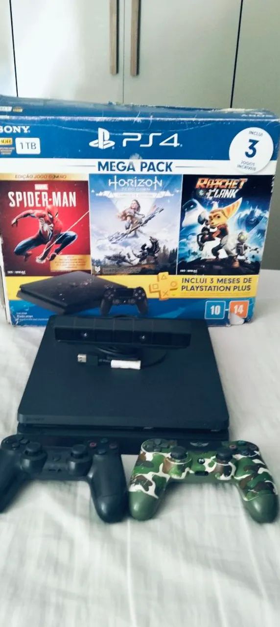 PS4 SLM + 200 JOGOS + 2 CONTROLES + HD 1 TERA  - Foto 2