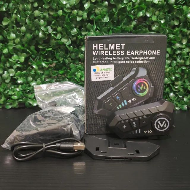 Fone Bluetooth p/ Capacete com RGB - Foto 3
