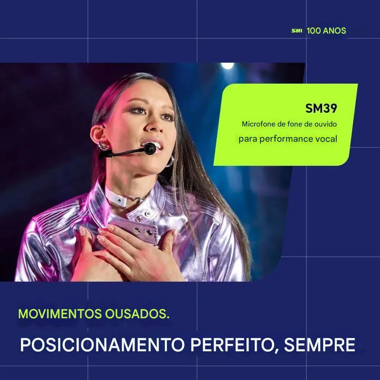 Microfone Headset Cardioide Shure SM39-TQG Profissional Alta Performance para Vocal. - Foto 5