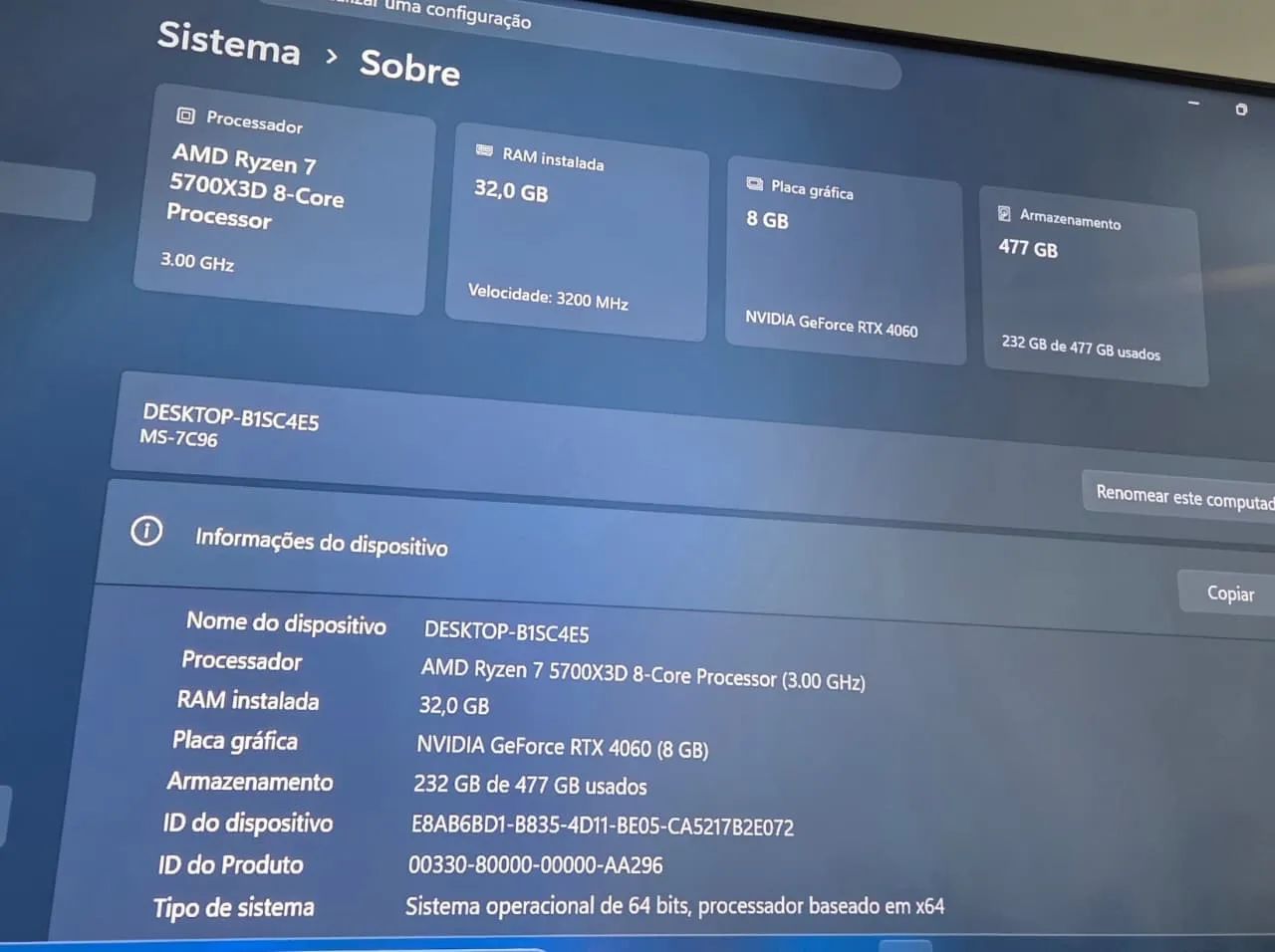PC GAMER RYZEN 5 32GB DE RAM RTX 4060 - Foto 3