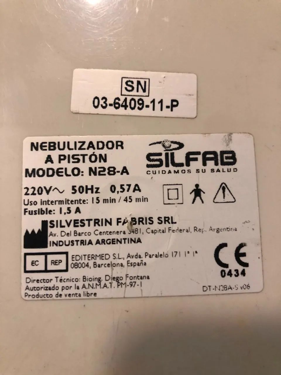 Nebulizador inalador Silfab Super Max 2 a pistão 220 V - Foto 3