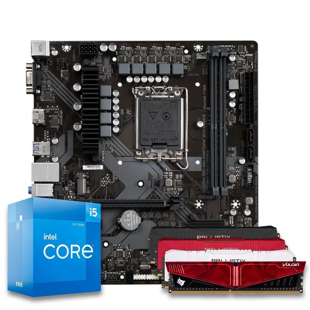 Intel i5-12400F, B760M DDR4, 8GB