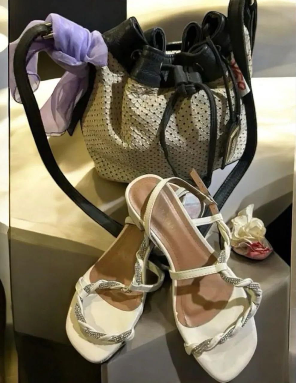 Bolsa Mr Cat transversal marfim Elegante  - Foto 5
