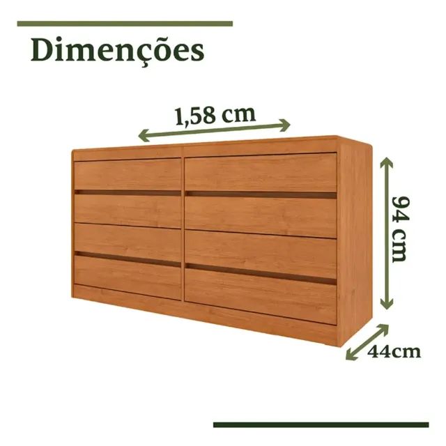 Cômoda Espanha 8 Gavetas Tcil - Foto 2