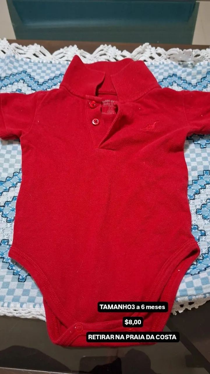 BODY TAMANHO 3 a 6 MESES 