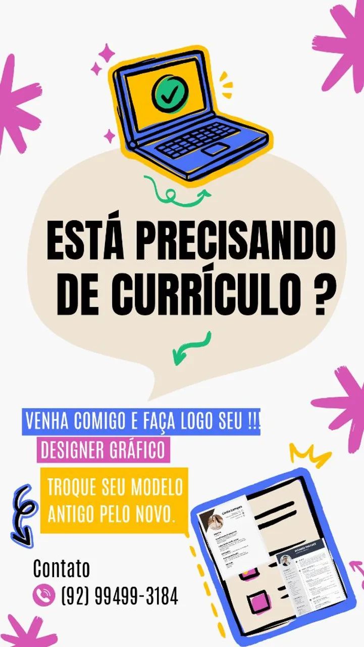 Está precisando de currículo?