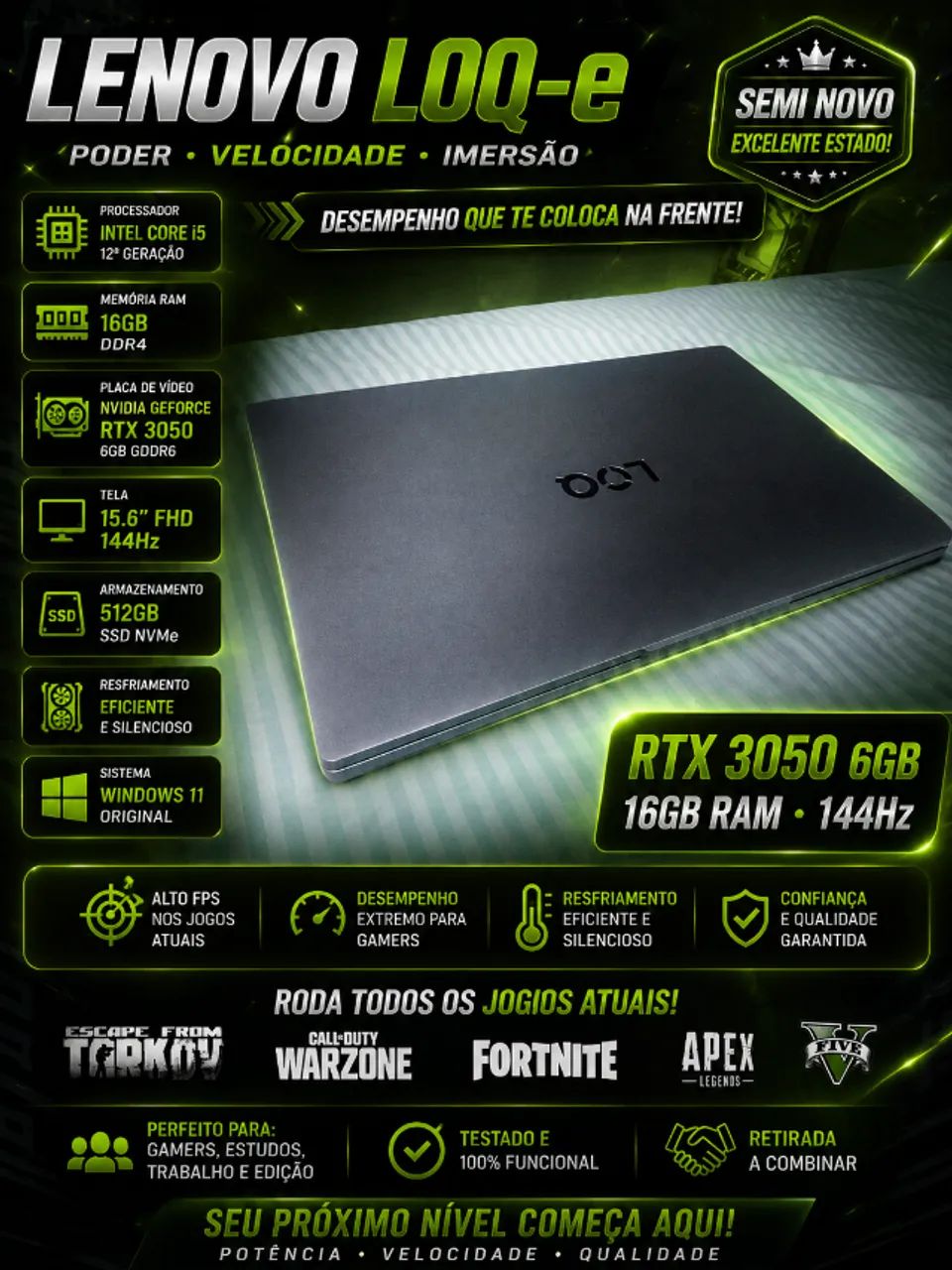 LENOVO LOQ-e RTX 3050 16 ram<br> - Foto 2