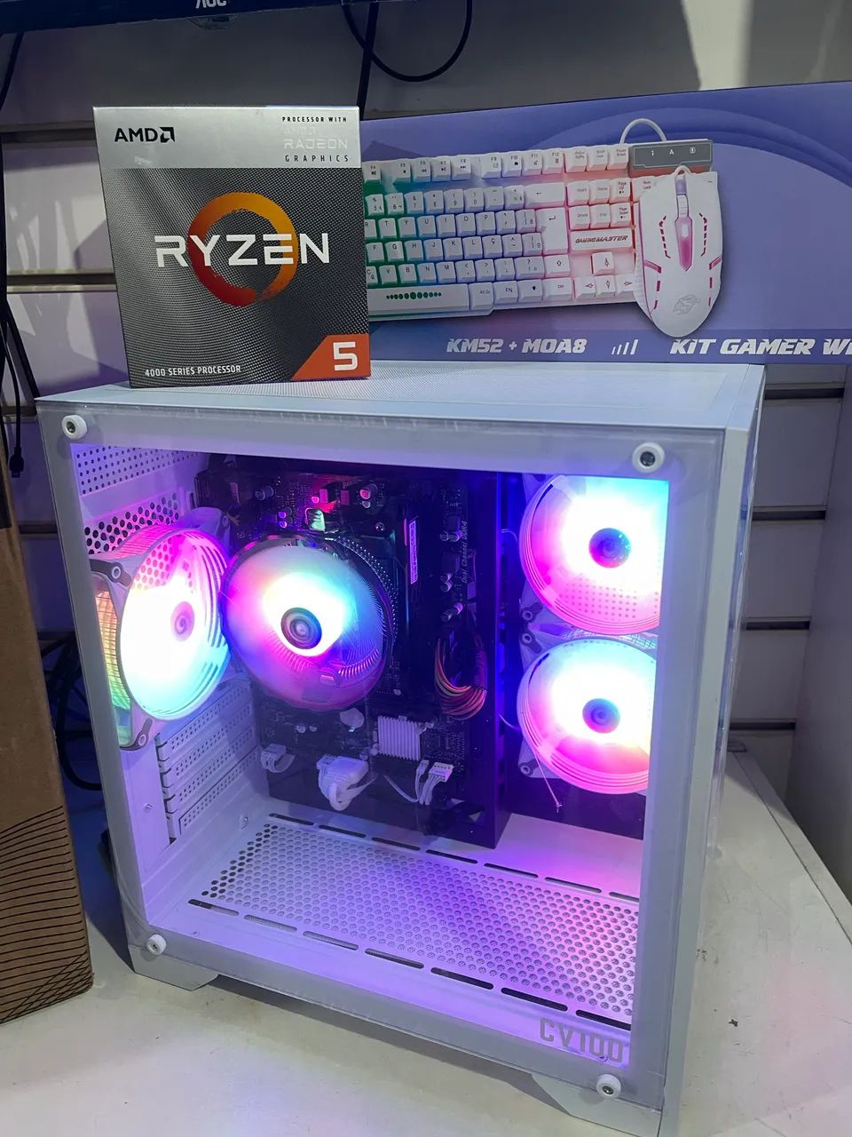 Pc Gamer RYZEN 5 3400g Novo na Caixa  - Foto 5
