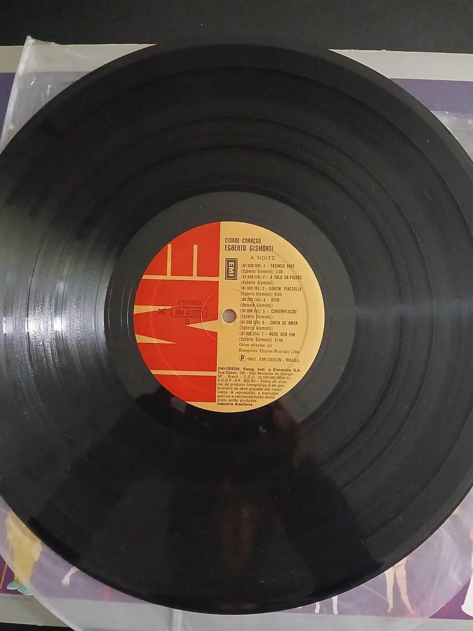 Vinil Egberto Gismonti Cidade Coração  - Foto 4