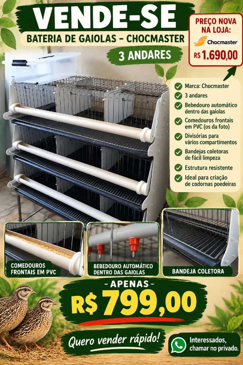 Gaiola de codornia - Foto 4