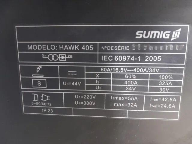 Máquina de solda SUMIG HAWK 405 semi-nova! - Foto 4