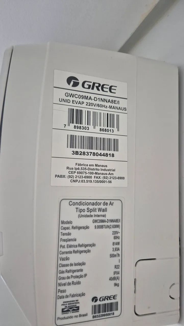 Ar-Condicionado Split Gree 9.000 BTUs 220V - Funcionando Perfeitamente - Foto 2