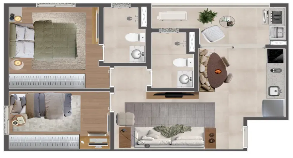 PLANTA 53m²