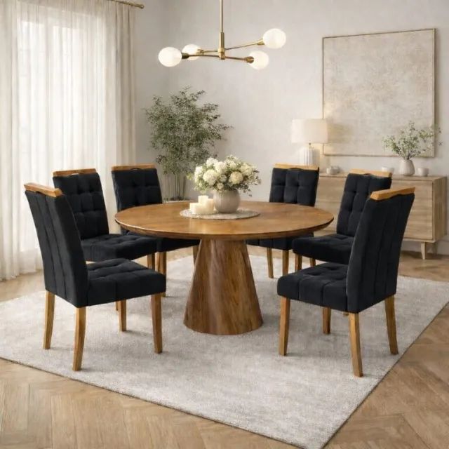 MESA MALVA 1,30M  6 CADEIRAS  100% MDF. PRONTA ENTREGA. - Foto 2