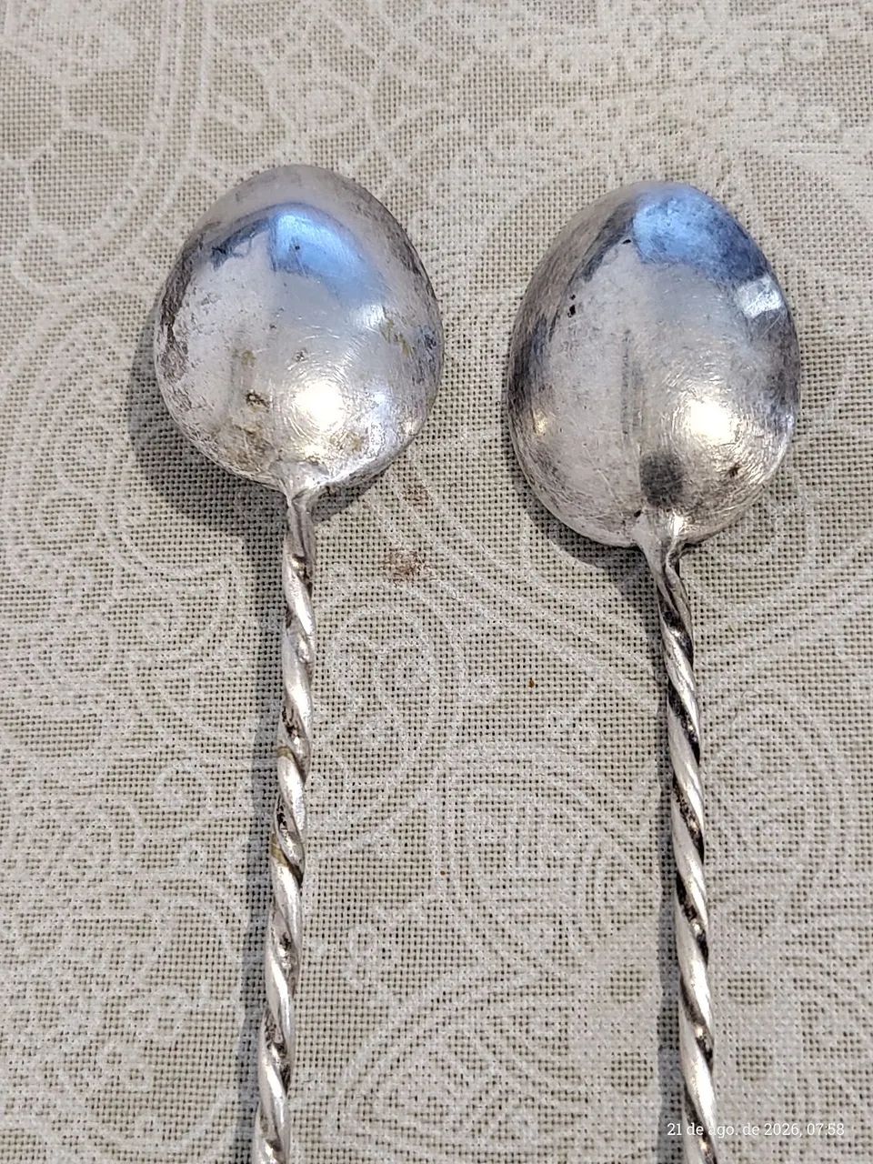 Colher em metal prateado com pedras nacionais  - Foto 4