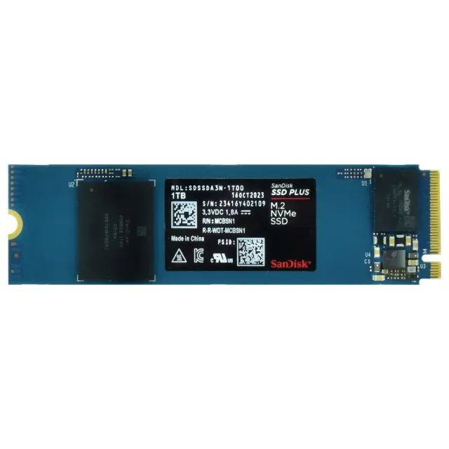 SSD SanDisk M.2 1TB Plus NVMe- Novo