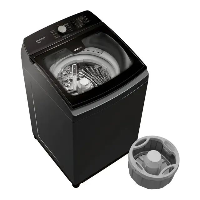 Máquina de Lavar Brastemp 16kg Titânio Double Wash - Nova NF