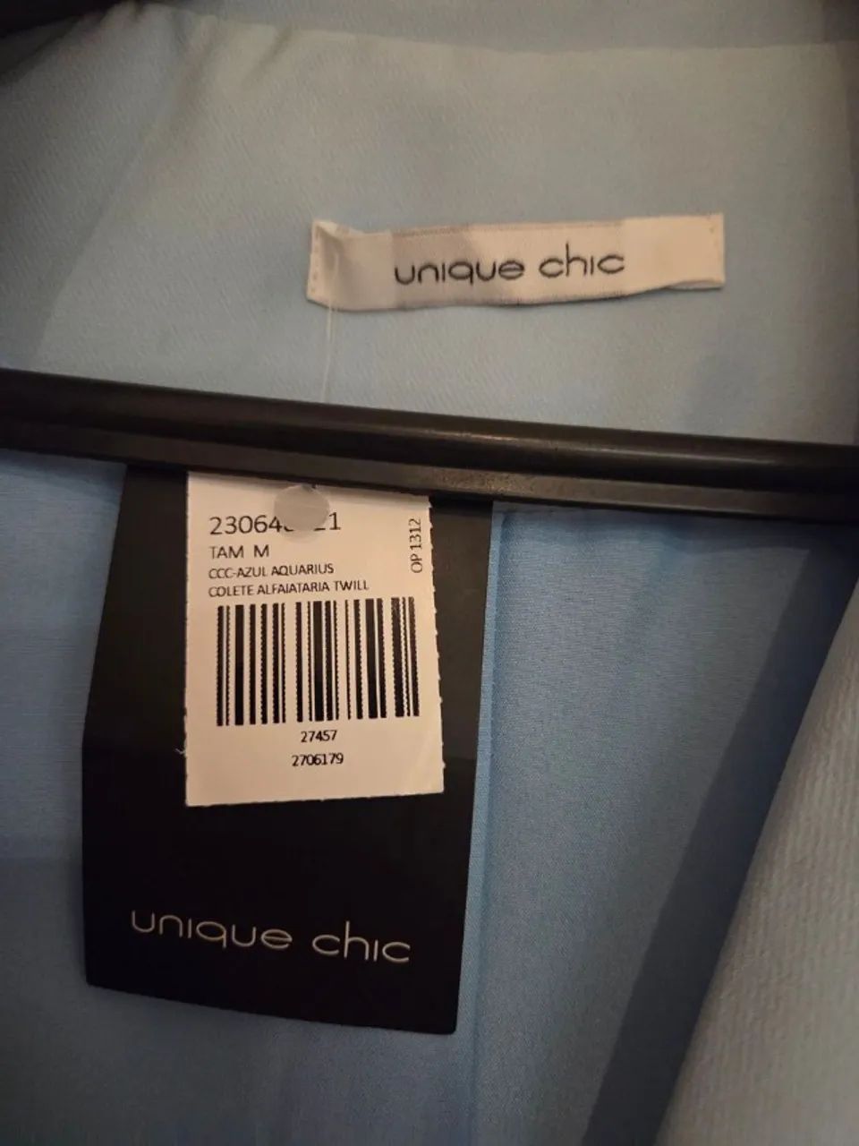 Colete Alongado Azul Bebê Unique Chic - Foto 3
