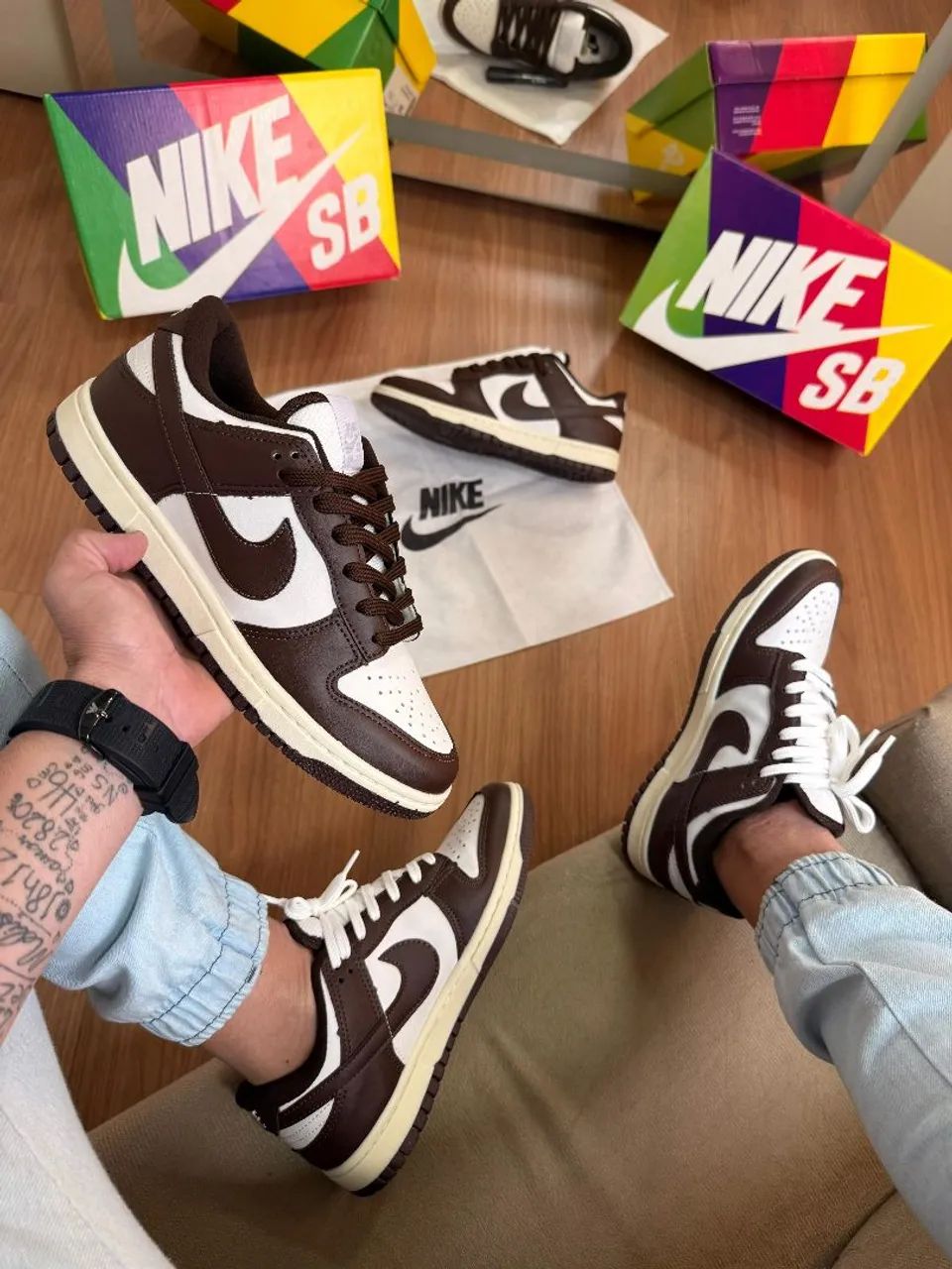 Nike dunk lançamento marron - Foto 5