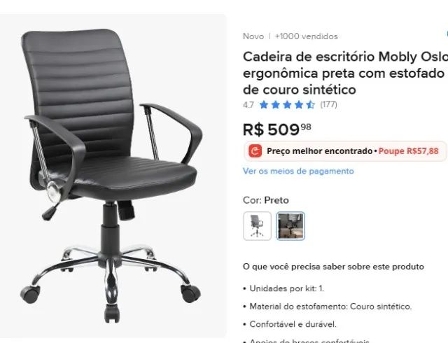 Cadeira Escritório  - Foto 2