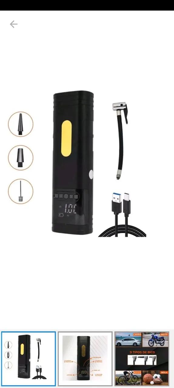 Compressor portátil novo na caixa 
