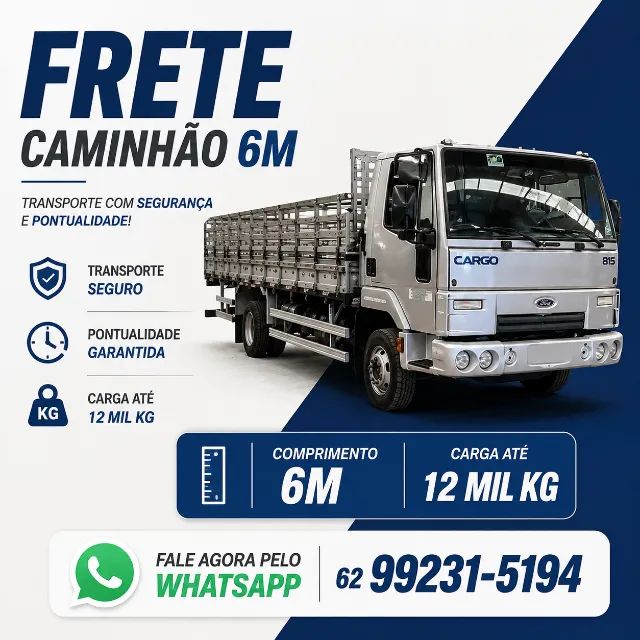 Frete caminhão truck carroceria aberta 