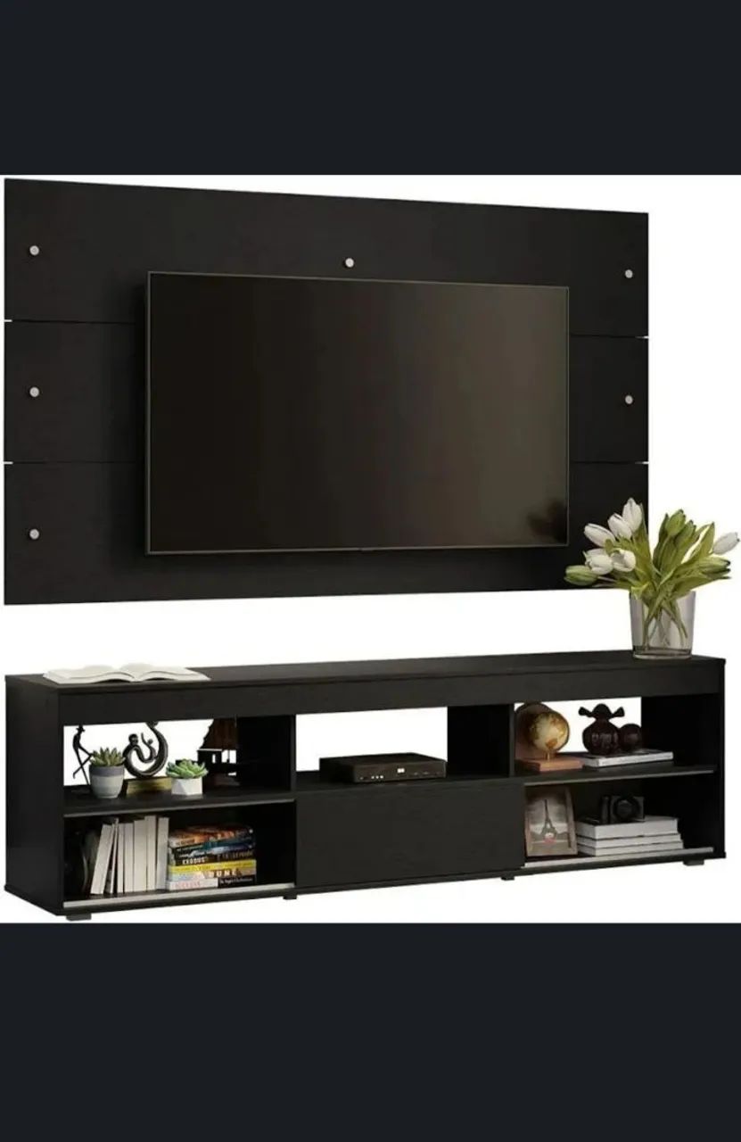 Rack Painel preto lindo 