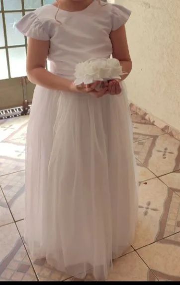 Vestido Daminha 10/ 12 Branco  - Foto 2