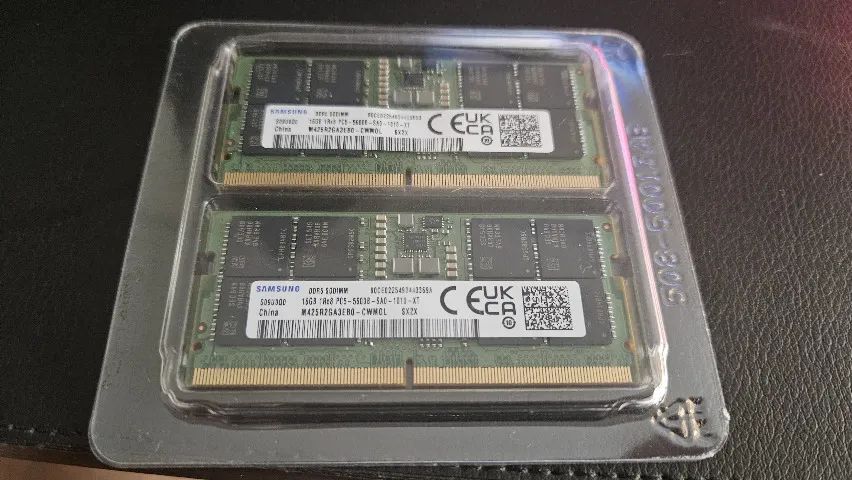 Memória Samsung 32GB (2x16) DDR5 5600 SODIMM Notebook ROG