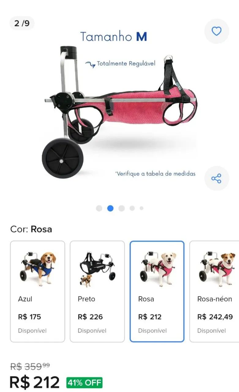 Cadeira de roda Pet