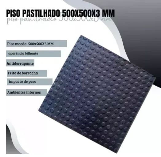 Piso Moeda Placa Emborrachada 50x50 - Foto 4
