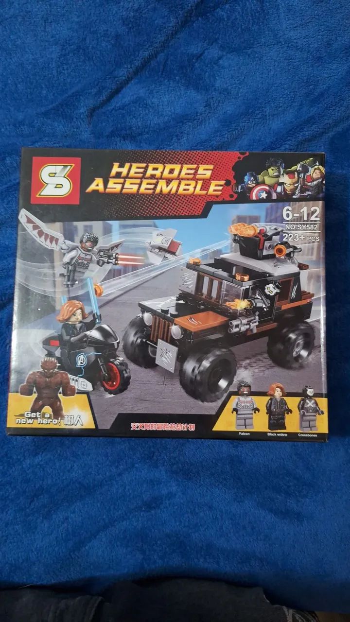 Conjunto Lego heroes assemble brinquedo